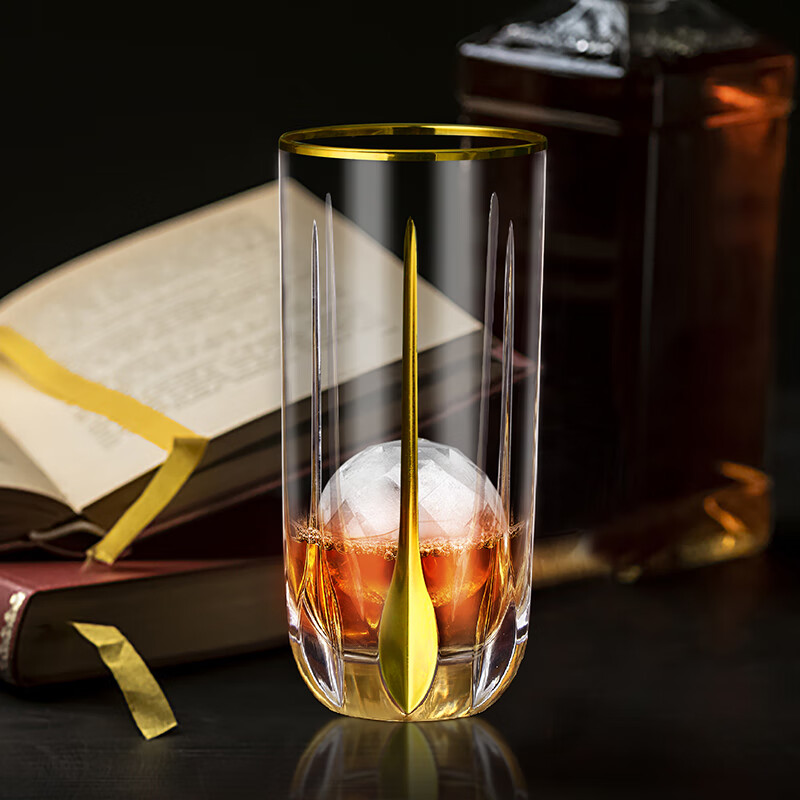 进口水晶玻璃啤酒杯洋酒杯长水杯果汁杯柠檬杯礼盒包装 340ml单只品鉴