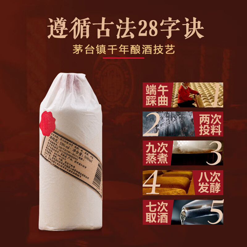 厚工坊18号  53度酱香型白酒 贵州大曲坤沙酒 53度 500mL 6瓶 （18号整箱）