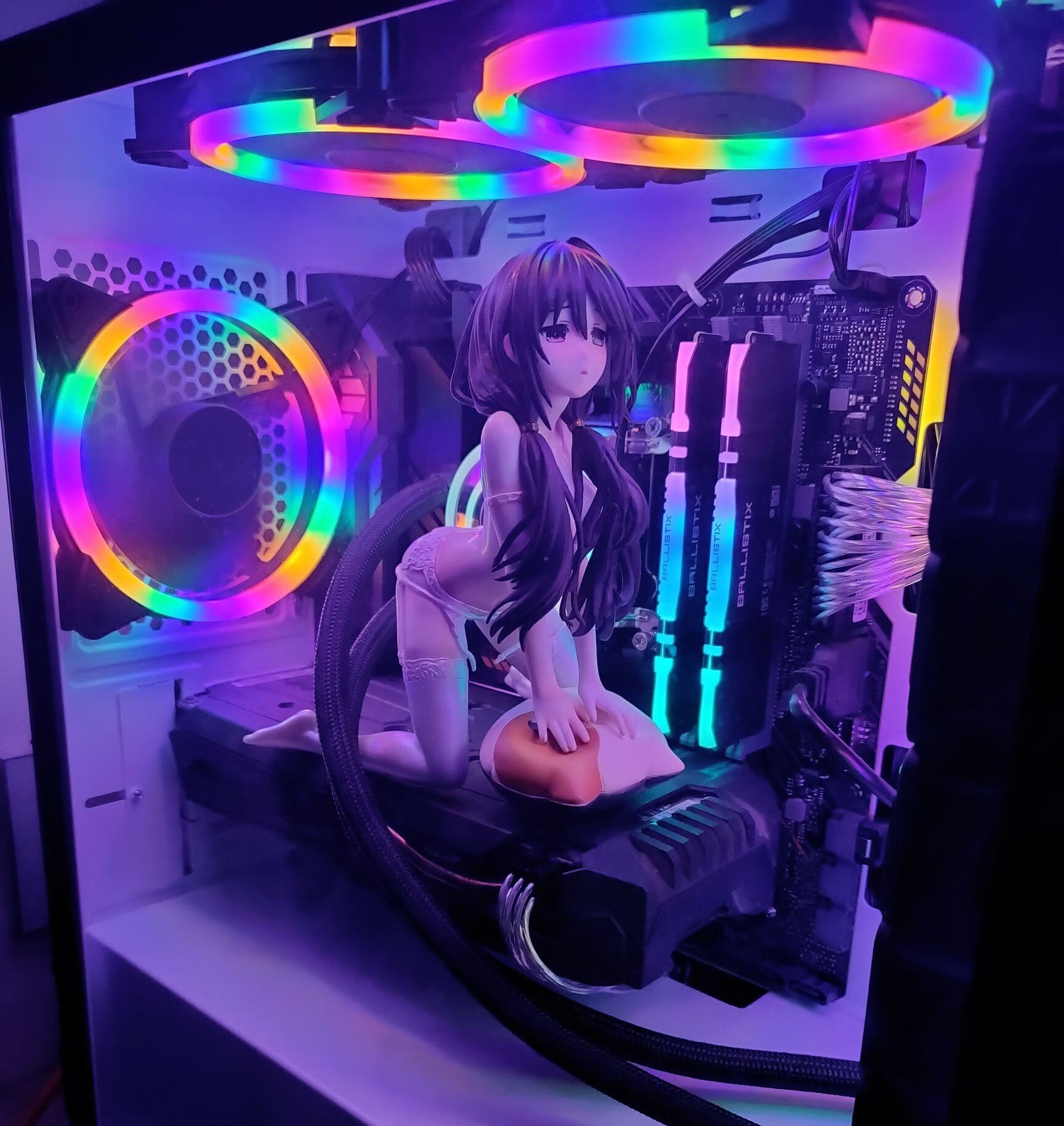 跪姿 泳装内衣 美少女手办机箱妹子模型摆件 时崎狂三(里面的裙子和