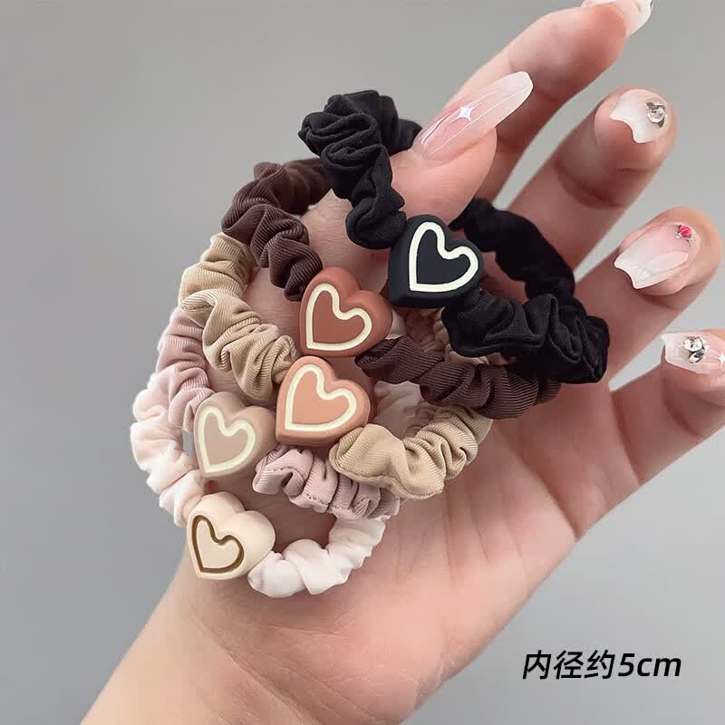 诗莱寇高马尾头绳皮筋女扎头发小肠发圈网红2023新款夏季皮套高弹力发绳 爱心混色3根装怎么看?