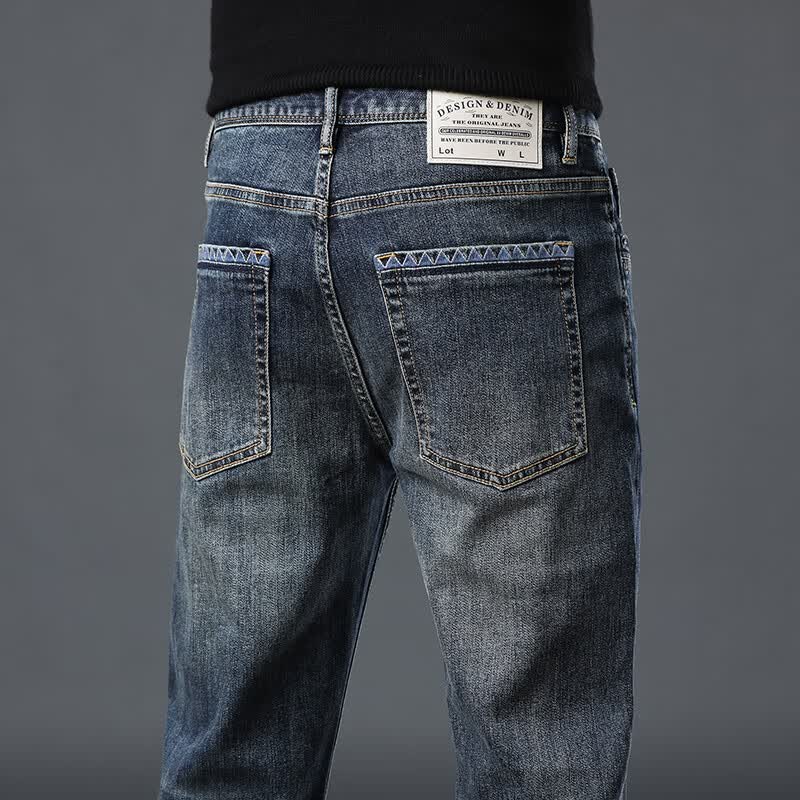 ftkh酷奇男装官方瓦萨琪春季复古牛仔裤男直筒宽松百搭长裤时尚高端潮