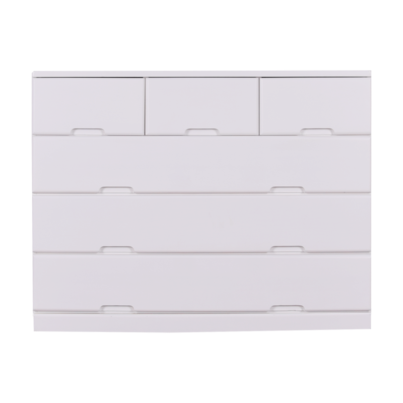 悠悠娃 实木斗柜卧室收纳柜客厅现代简约储物柜五斗橱抽屉柜 【白色】100长*40深*78高cm