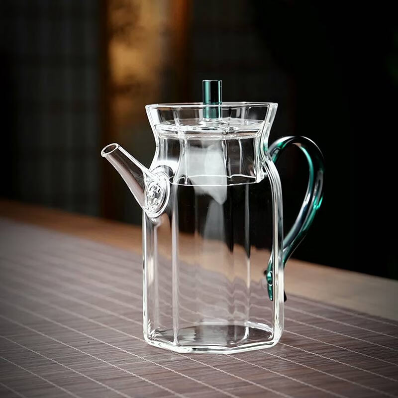 全度（Quandu）玻璃茶壶煮红茶器功夫执壶冲泡喝绿茶一人用小单壶茶具 八角执壶 300ml