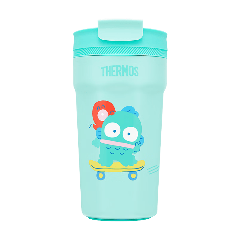 膳魔师（THERMOS）保温杯三丽鸥半鱼人可爱男女士水杯吸管杯大肚杯生日礼物 【八角咖啡杯】 400ml 带杯套