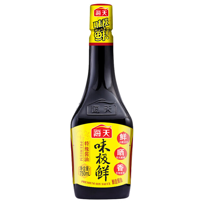 海天 酱油生抽味极鲜750ml 特级品质高端酿造酱油 点蘸凉拌小炒 海天