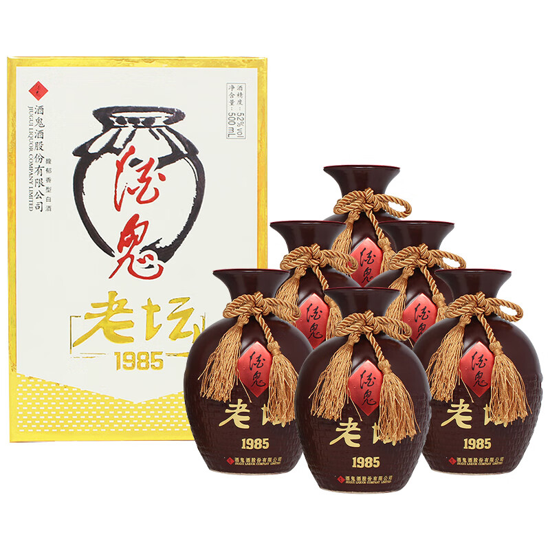 酒鬼 老坛1985 馥郁香型 高度白酒 52度500ml*6 整箱装dmdhart