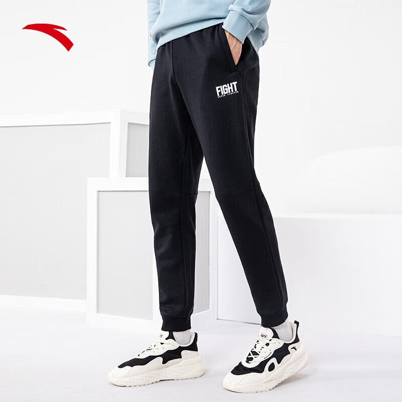 安踏运动裤男士冬运动长裤休闲卫裤宽松束脚收口长裤子 129元(需用券