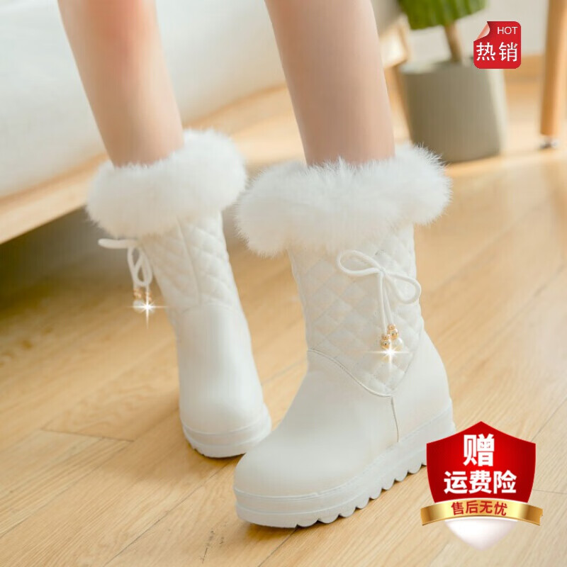 迪士尼潮酷儿童冬季马丁靴女短靴子防寒保暖防滑雪地靴靴子加厚童鞋小