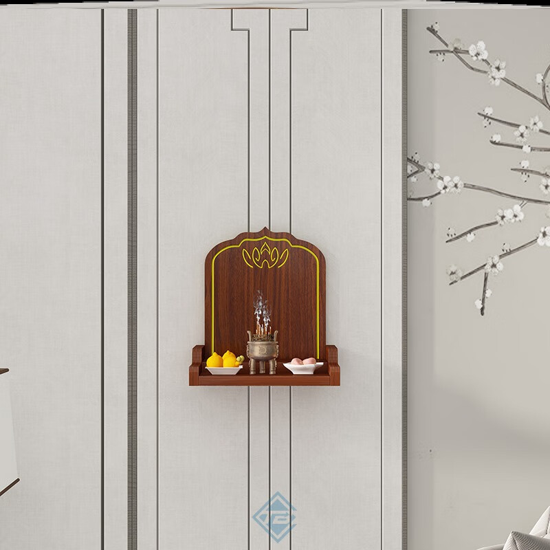 创京懿选拜财神台 壁挂在墙上供财神爷的架子佛龛拜神像供奉家用摆放