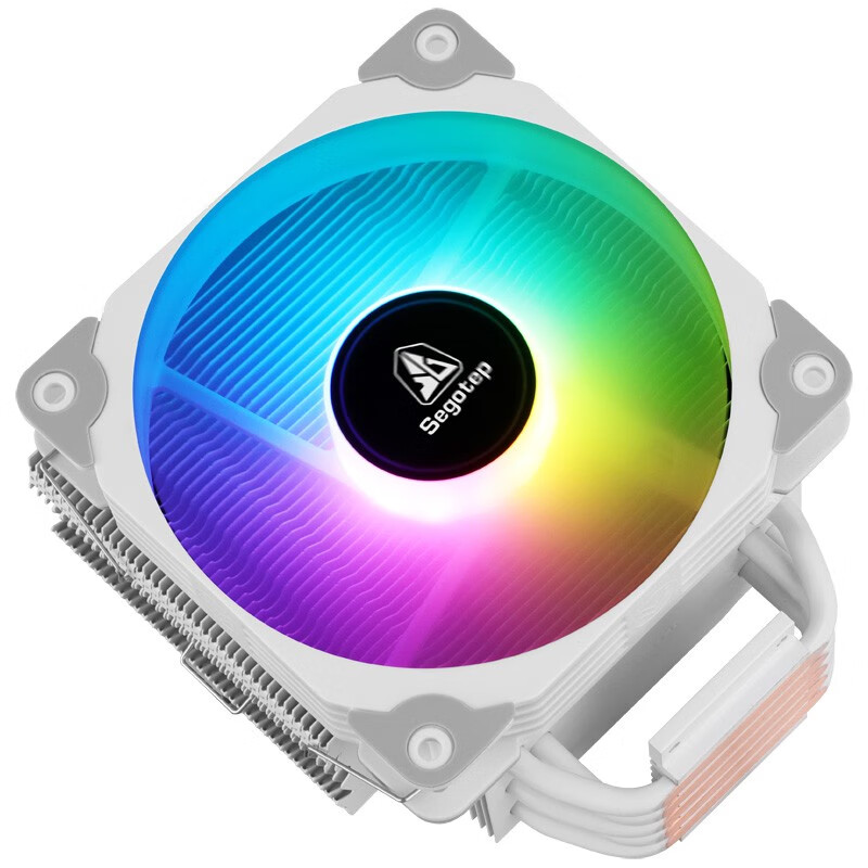 鑫谷（Segotep）冷锋霜塔T5冰山版CPU散热器（纯铜5热管/4pin静音rgb风扇/Intel amd多平台白色风冷塔式）