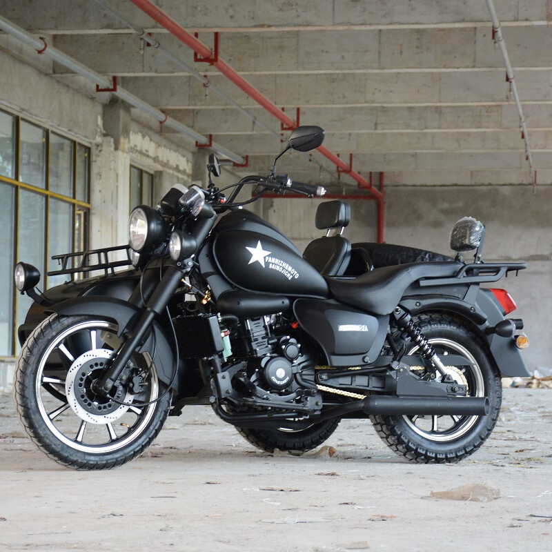 全新边三轮摩托车水冷300cc偏三轮侧三轮侉子摩托机车国四版电喷 磨砂