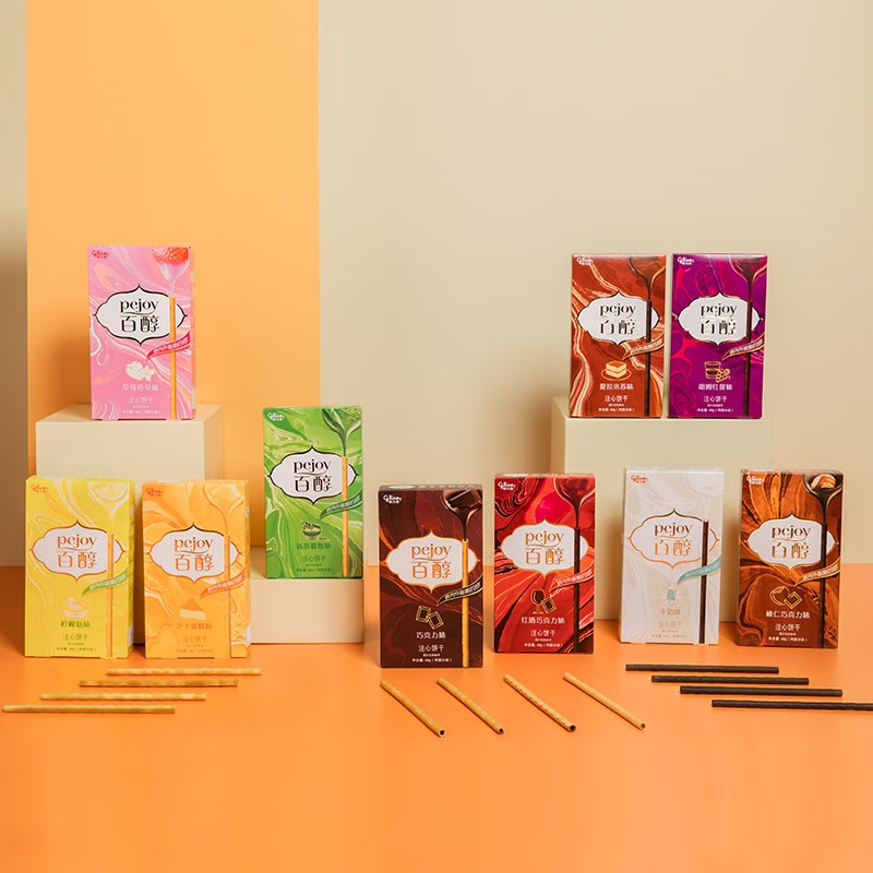 格力高(glico)百醇百醇注心饼干棒休闲零食