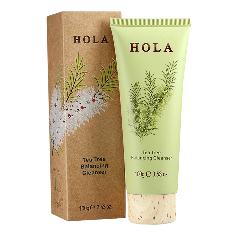 赫拉（HOLA）赫拉HOLA茶樹(shù)控油凈膚潔面膏深層清潔細(xì)膩泡沫洗面奶120ml