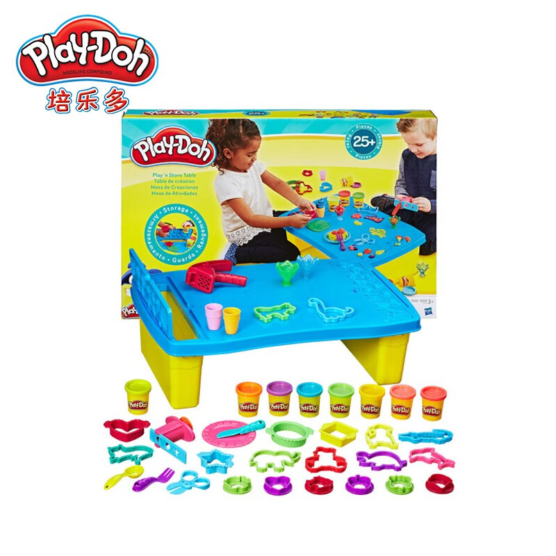 孩之宝(Hasbro)培乐多彩泥橡皮泥创意活动桌(多彩) DIY手工儿童玩具礼物礼盒 B9023