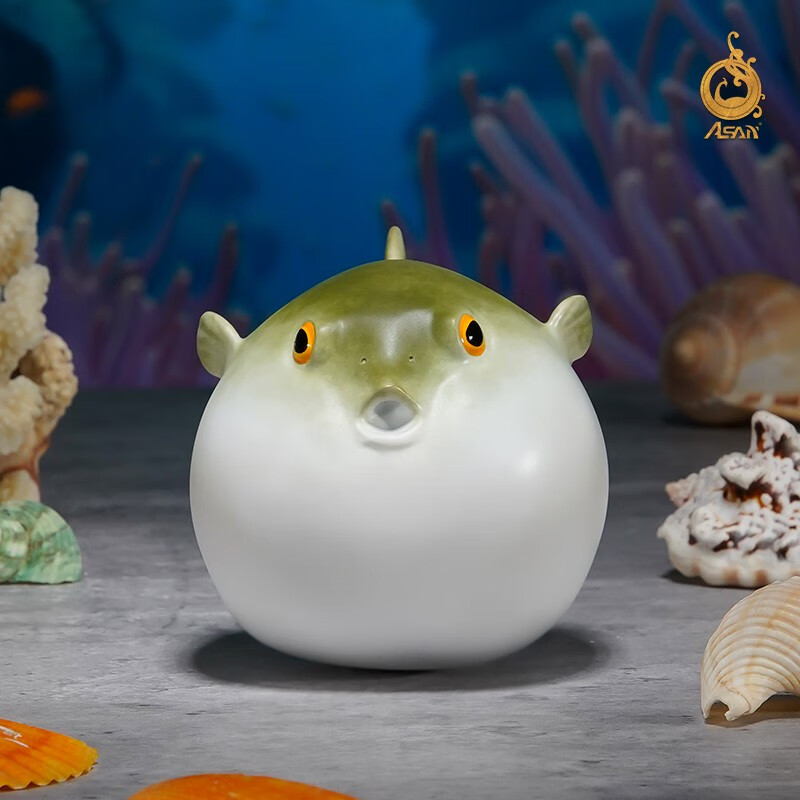 asan铜摆件《河豚》铜工艺品 家居饰品 餐厅酒柜装饰 桌面铜鱼摆件