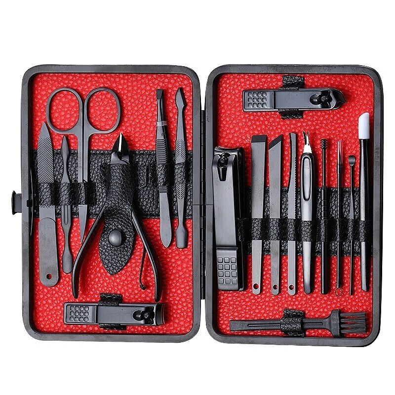 指甲剪套装专用指甲刀指甲剪指甲钳鹰嘴 指甲刀18件套升级款