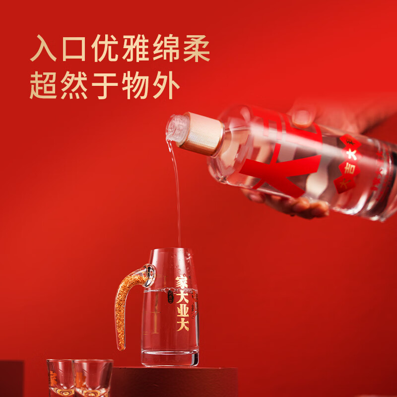 家大业大白酒礼盒2瓶礼盒含酒具送礼礼盒自饮纯粮酒 53度 500mL 2瓶 大吉大利礼盒