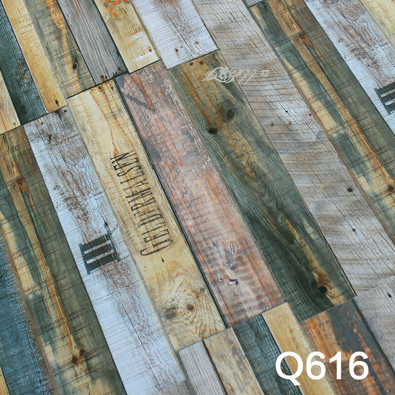 华欣硕 强化复合木地板个性做旧复古仿古彩色工业风 艺术字母彩色木地板 荧光绿7mm厚型号616 1㎡