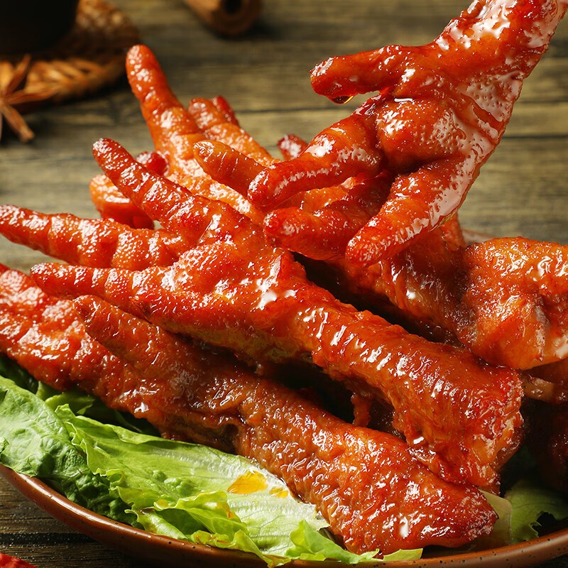 味滋源童年怀旧小吃点心充饥夜宵网红休闲零食方便食品 虎皮凤爪藤椒味200g/袋(约6包)