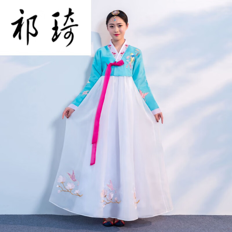 舞蹈裙大长今服装成人裙子夏女士韩服薄款朝鲜服族服装鲜族舞蹈演出服