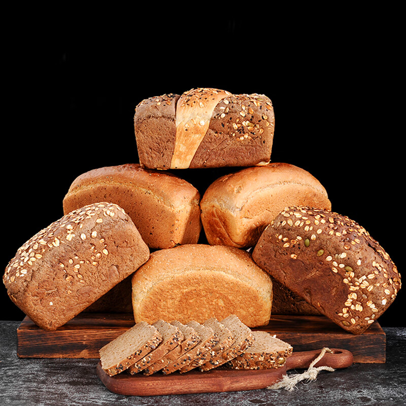 虎钢馋俄罗斯大列巴全麦黑麦俄式粗粮面包代餐早餐食品低卡 白列巴*2