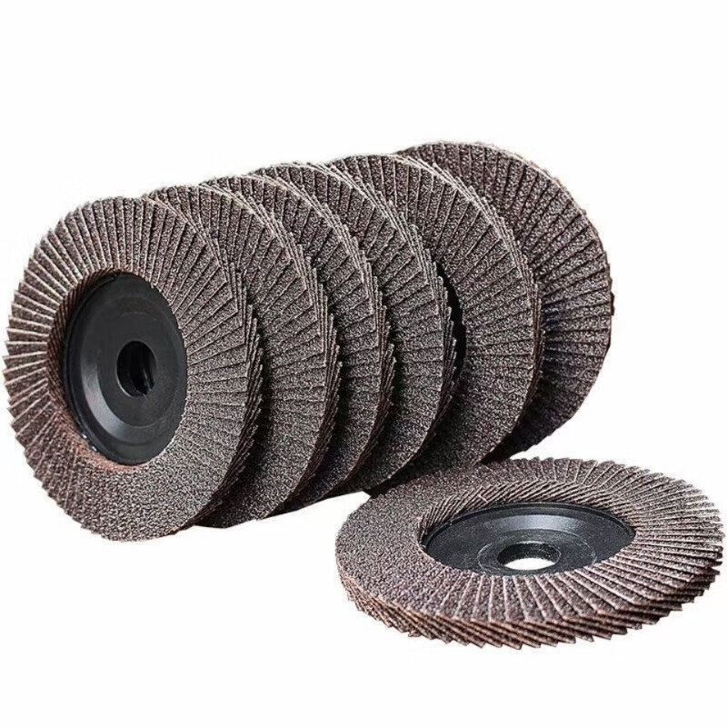 百叶片角磨机100不锈钢抛光片木头木板手磨机百叶轮打磨片抛光轮 60粒