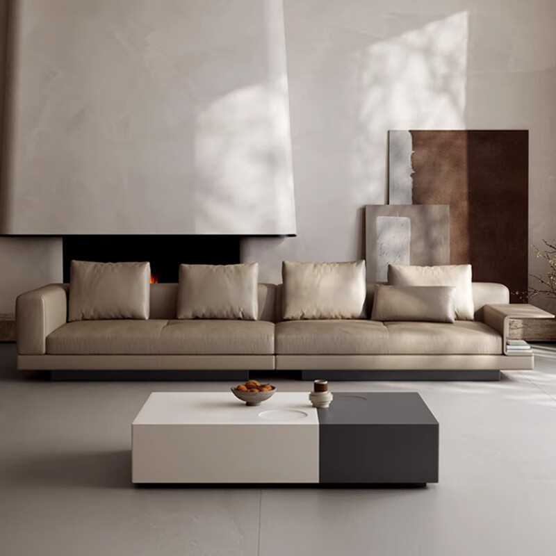 沙发头层牛皮康纳利connery意式极简小户型轻奢直排 双扶手二位(1800*