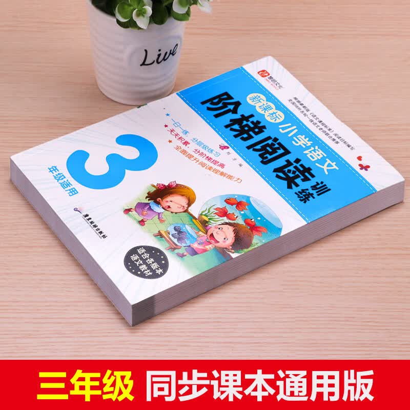 老师推荐三年级阅读理解训练题 小学3年级语文 阶梯训练 每日一练 专项训练书2019年小学生上册下册人教