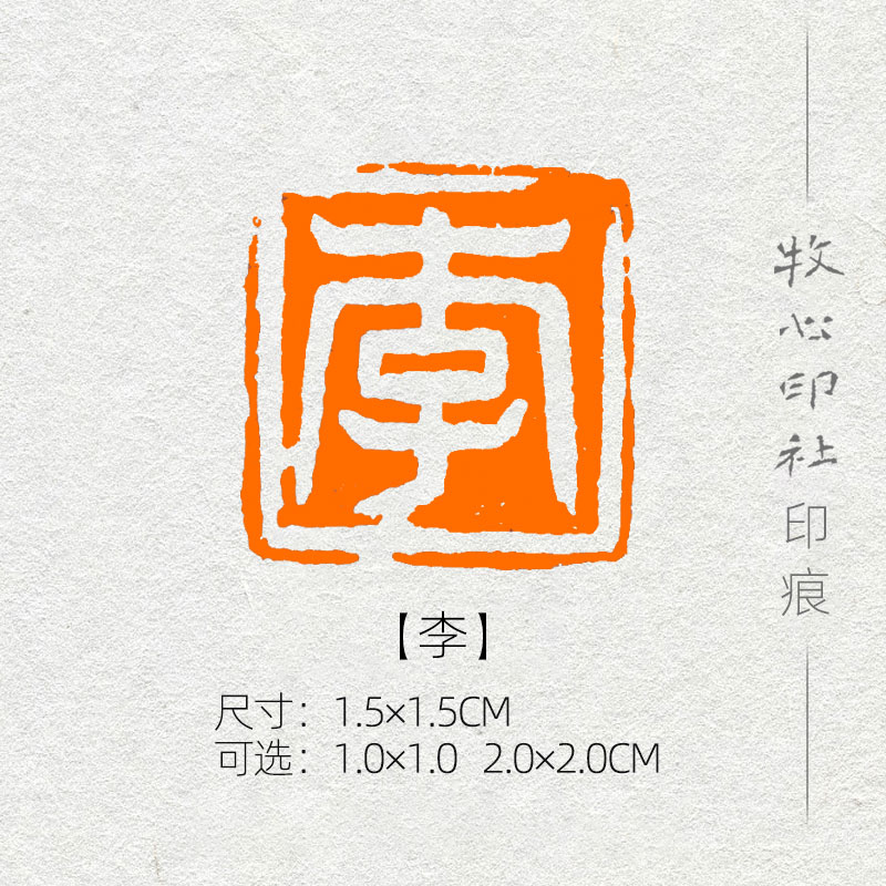 【李】姓氏章成品闲章可手工定制篆刻硬笔书法印章落款章名章xs62