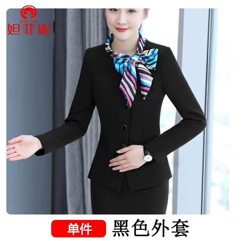 酒店前台员工服装酒店前台服务员工作服女长袖餐厅宾馆前台收银员秋冬