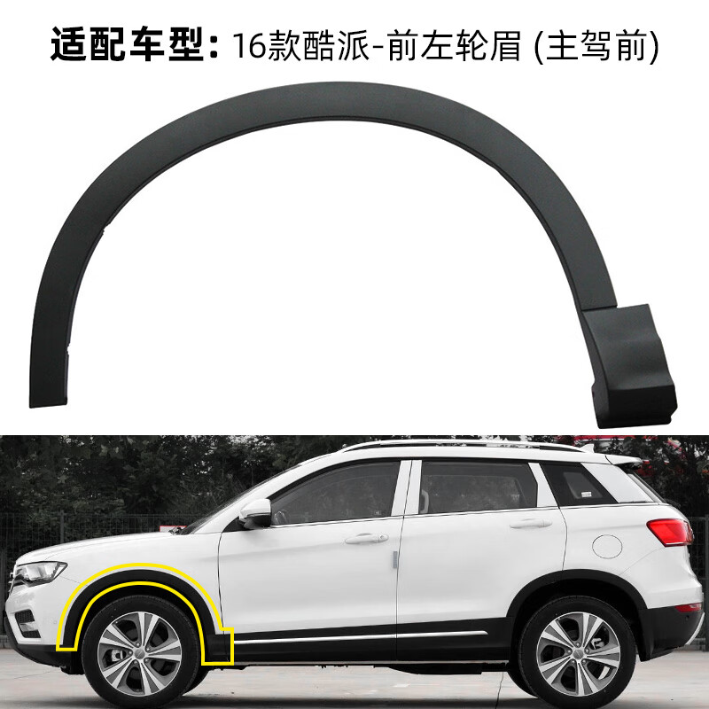 允和美适配16款哈弗h6酷派轮眉前后汽车后杠包角后包围橡胶防擦条哈佛