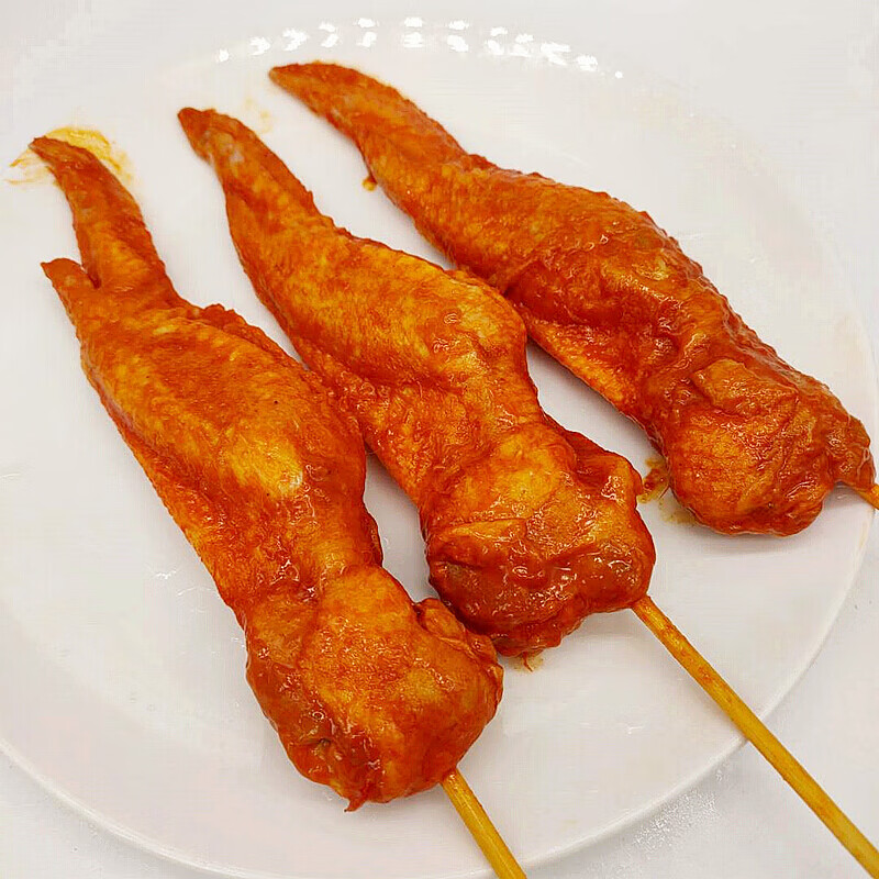 霸王烤翅腌制烧烤奥尔良翅炸串鸡全翅冷冻大鸡翅半成品食材10串