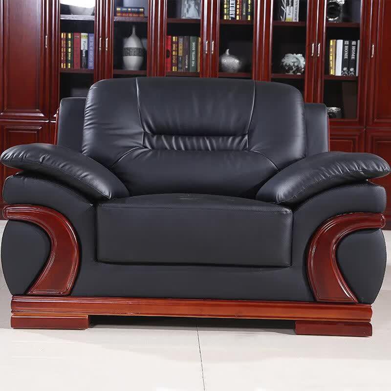 办公室沙发简约现代培训商务机构休息区贵宾室接待沙发组合 单人位