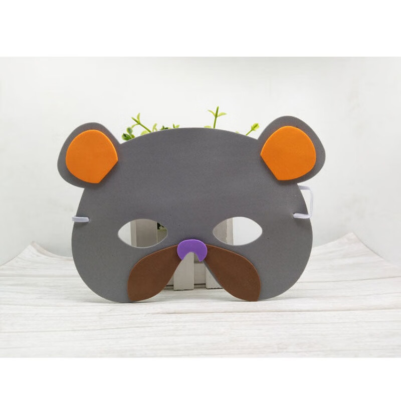 头套舞会晚会装扮节日幼儿园cosplay道具男女孩游戏面具礼物 小熊面具