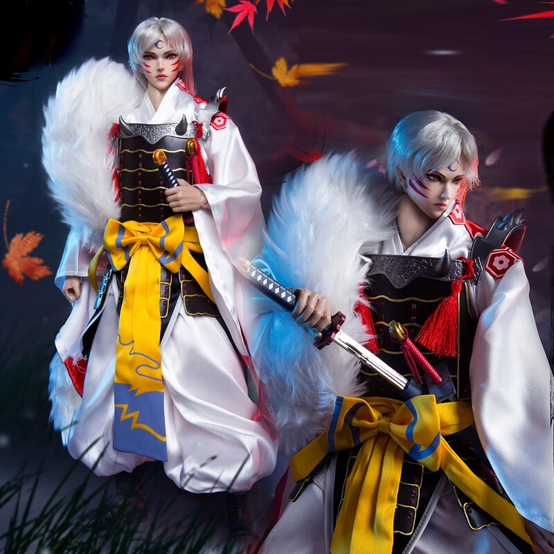 jeu【现货】1/6兵人手办模型 斗牙王之子犬妖剑客 gd97005可动人偶