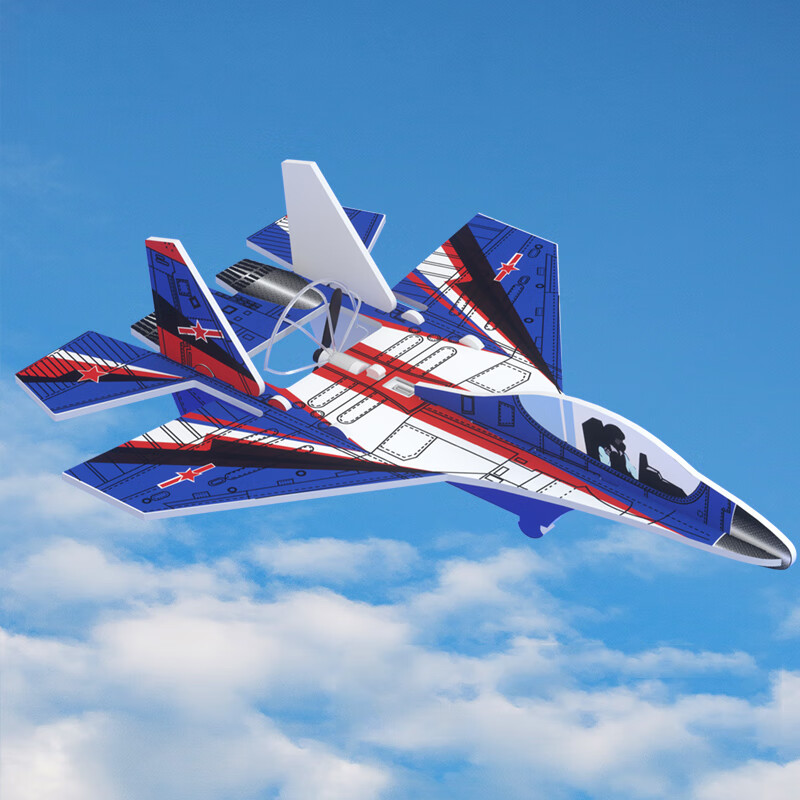 clcey泡沫飞机手抛大号儿童电动户外滑翔机飞行玩具拼装战斗机航模