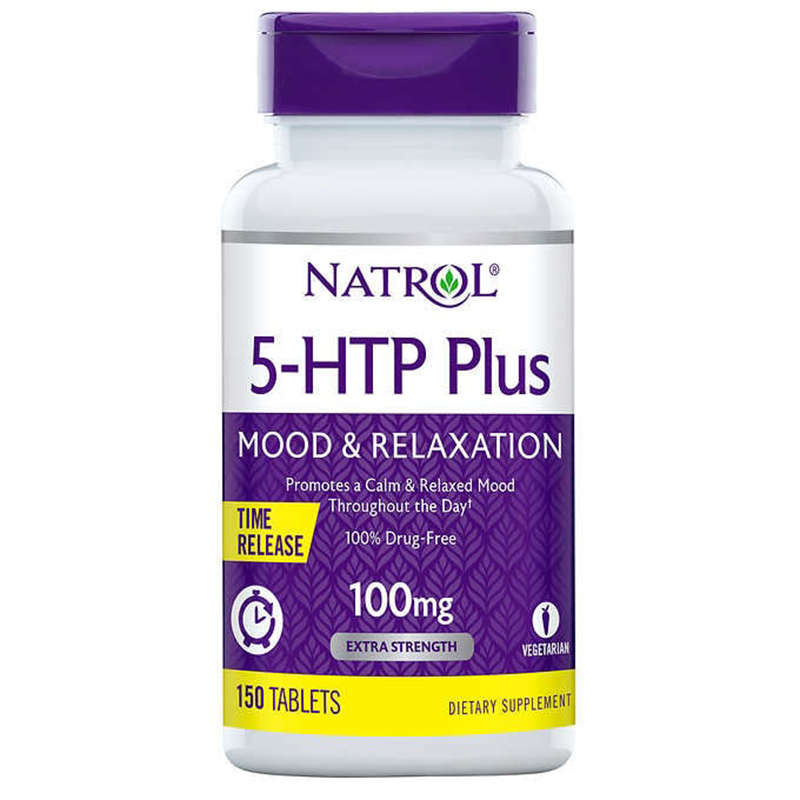 Natrol 耐趣 5-HTP 五羟色氨酸 改善焦虑促睡眠  情绪放松缓释片 100mg150粒