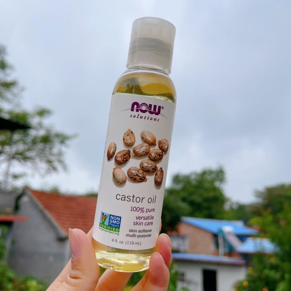 娇婵现货美国now foods castor oil 护肤护发长睫毛诺奥473ml 118ml