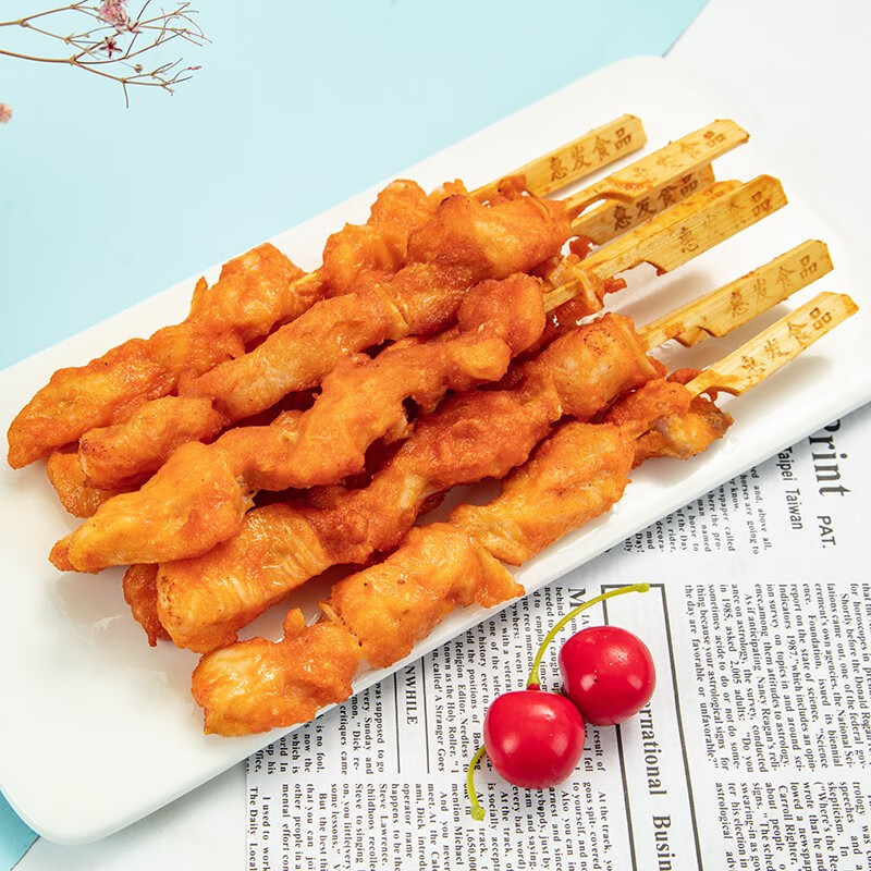 泽众（zezon）骨肉相连串鸡肉串脆骨串烧烤食材年货炸串冷冻半成品炸鸡 清真骨肉相恋串400g*4袋