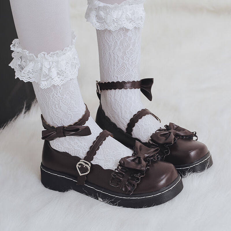 蓝诺猫梅露露原创lolita鞋子果泡甜心圆头学生日系洛丽塔jk制服小皮鞋