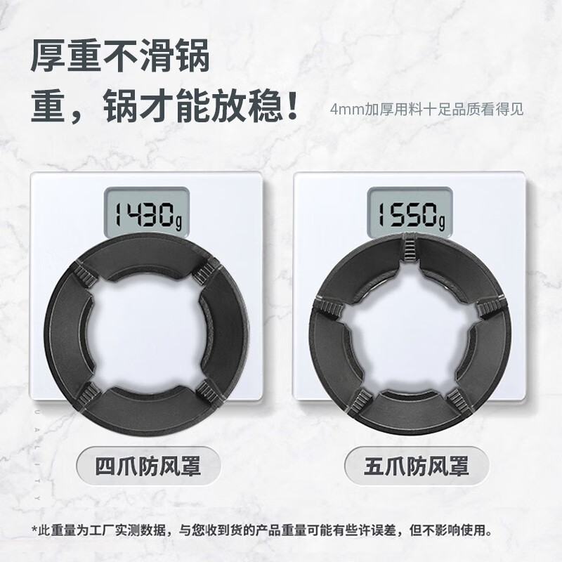 IREMMO瑞幕 聚火罩聚能罩（四爪通用2个装）铸铁煤气灶防风罩燃气灶 通用防滑支架灶台灶具架子挡风圈