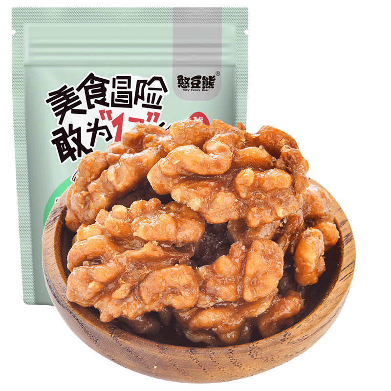 了解坚果炒货价格走势及憨豆熊琥珀核桃仁袋装250g品牌评测