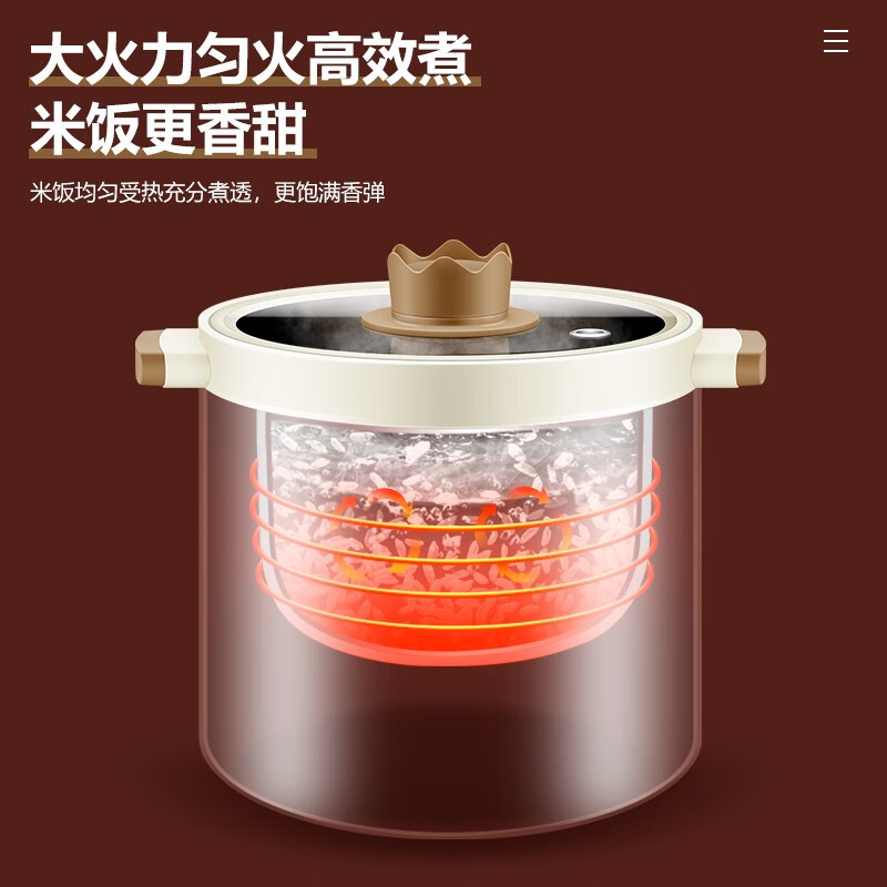 半球（PESKOE） 迷你电饭煲小容量小巧玲珑款家用电饭煲宿舍电饭锅    时尚升级机械款公主煲【适用2-4人】 2L