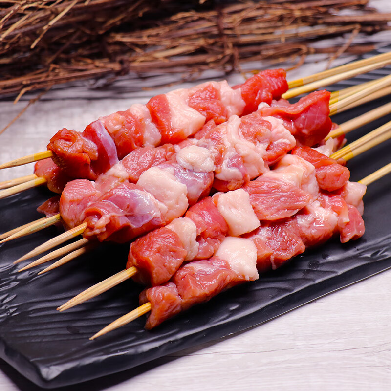 内蒙羊肉串30串烧烤食材半成品烤肉烤串羊肉生鲜肥瘦相间五花大肉粒