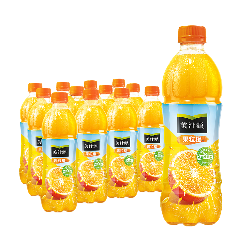 果粒橙 Minute Maid 果粒橙 橙汁 果汁饮料450ml*12 整箱装 可口可乐公司出品 新老包装随机发货100026431194