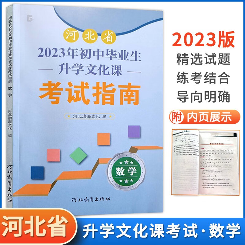 【河北专用】数学 2023河北中考考试说明数学复习资料辅导初中毕业生升学文化课考试指南数学大纲 河北中考毕业升学指南【数学】