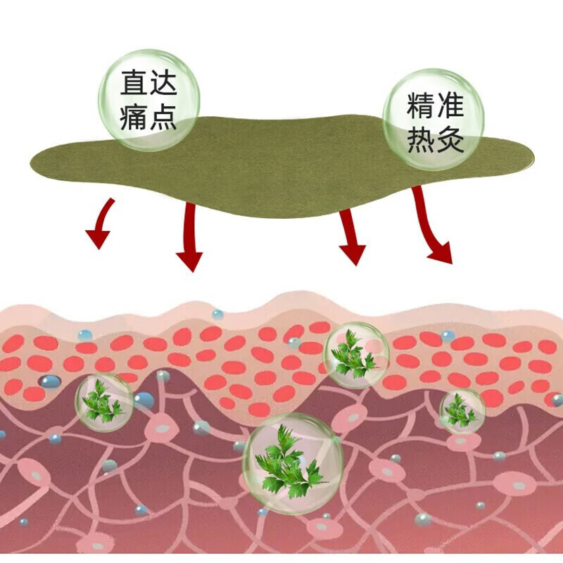 仁和 艾草温灸贴（护腰贴）艾草腰椎贴膝盖贴护腰贴 艾灸发热贴肩颈 2盒装