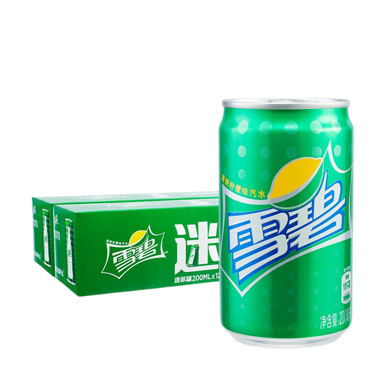 Sprite 雪碧 汽水 清爽柠檬味 200ml*12罐 迷你罐