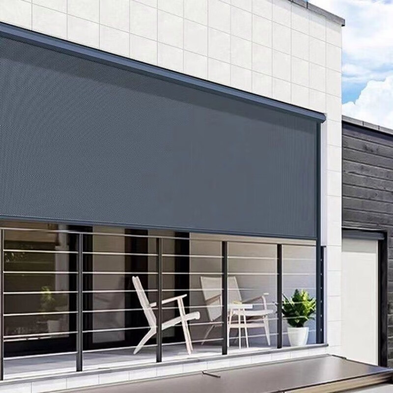 南啵丸电动防风卷帘 阳台防风卷帘电动智能防晒遮阳防风防雨防蚊虫