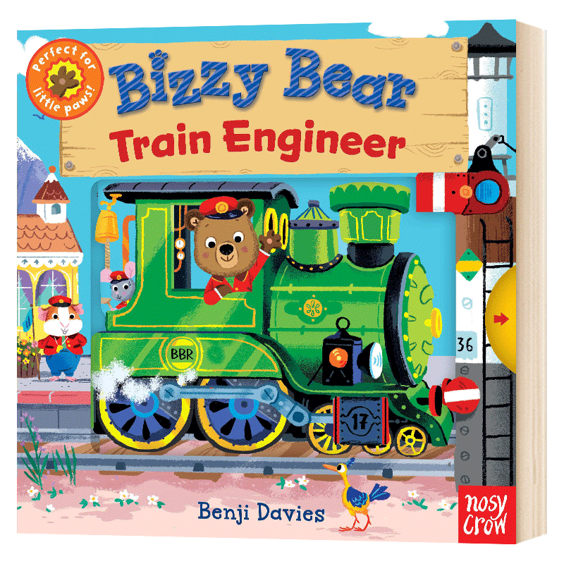 英文原版 bizzy bear: train engineer 小熊很忙系列-火车司机 英文版